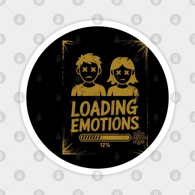 Loading Emotions – 12% Complete and Falling Magnet by Hobby Helpers Merch